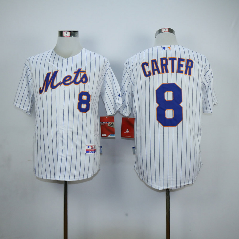 Men New York Mets #8 Carter White MLB Jerseys->->MLB Jersey